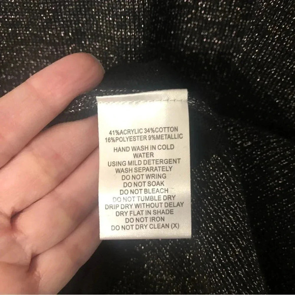 Cooper St Women’s Alice Knit Black with Silver Metallic Dress Size Large NWT - Picture 9 of 13